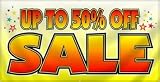 Banner, Vinyl Up To 50% Off Sale, in Yellow, 4' x 6'