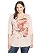 Lucky Brand Women's Plus-Size Painted Floral T-Shirt