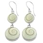 Double Loop Chakra & 925 Sterling Silver 2 Inch Dangle Earrings