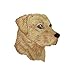Yellow Lab - Head - Dog - Pets - Labrador Retriever - Iron on Embroidered Patch Applique