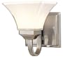 Minka Lavery Agilis 6811-84 Small Glass 1 Light 100w (8"H x 7"W) Sconce Lighting in Brushed Nickel