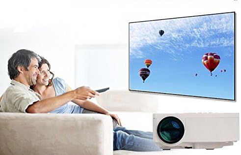 Mini Shop® Mini Led Projector HDMI Home Theater LED Projector Support HDMI VGA AV USB HDMI Portable 1080P Digital LCD projector for PC, Good for Business & Education, Home Projecting