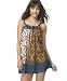 XOXO Mixed-Print Dress with Beaded Trim