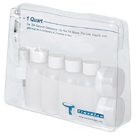 Travel Accessories 1-Quart Zip Bag with Bottles by Travelon