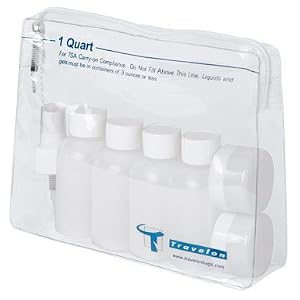 Travel Accessories 1-Quart Zip Bag with Bottles by Travelon