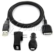 3 pcs USB ActiveSync Charge Kit fits Sansa e280 8Gb / e270 6Gb / e260 4Gb / e250 2Gb / e260R Rhapsody / e280R Rhapsody MP3 Player