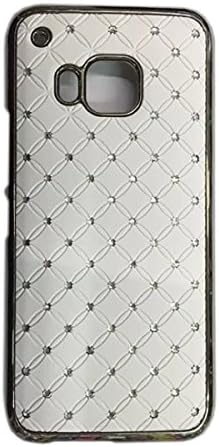 PIZU Luxury Sparkling Stars Series Plating Bling Rhinestone PC Hard Case Cover for HTC ONE M9 White