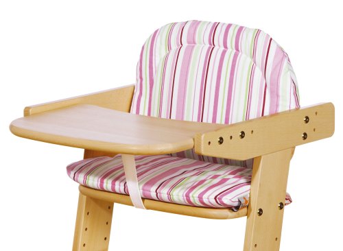 Pinolino 59585-7S - Sitzverkleinerer Treppenstuhl, Stoff Streifen rosa/gr&uuml;n Preisvergleich