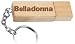Engraved Wooden USB Flash Drive 8 GB with chain - Engraved name Belladonna