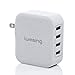 Syhonic 4-port USB Wall Charger Fast Travel Charging Hub Power Adapter for iPhone and Android (Grey)