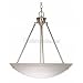 Nuvo 60/370 Three Light Pendant With Alabaster Glass, Brushed Nickel