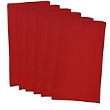 DII 100% Cotton, Oversized Basic Everyday 20x 20" Napkin, Set of 6, Tango Red
