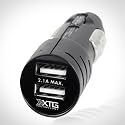 Ultra Compact High Output Dual USB Car Charger - 2.1A Output Ideal for Charging iPad, iPad 2, iPad 3, iPhone, HTC, Droid, GPS, and Other Tablets, Smart Phones and USB Powered Devices