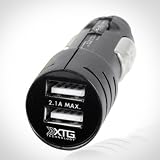 Ultra Compact High Output Dual USB Car Charger - 2.1A Output Ideal for Charging iPad, iPad 2, iPad 3, iPhone, HTC, Droid, GPS, and Other Tablets, Smart Phones and USB Powered Devices