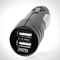 Ultra Compact High Output Dual USB Car Charger - 2.1A Output Ideal for Charging iPad, iPad 2, iPad 3, iPhone, HTC, Droid, GPS, and Other Tablets, Smart Phones and USB Powered Devices