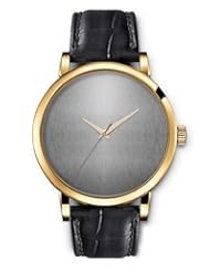 SPRAWL Aanalog Fashion Series Gold Ladies Watches of Genuine Black Leather Strap,Unique Wrist Watch for Women Girls Designed with Gray wood texture