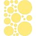 Instant Murals 25 Polka Dot Wall Transfer Stickers - Yellow