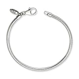 Sterling Silver Reflections Lobster Clasp Bead Anklet 10.5 Inches (3mm Diameter)