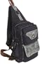 Military Inspired Canvas Messenger Bag Backpack Laptop Bag Black