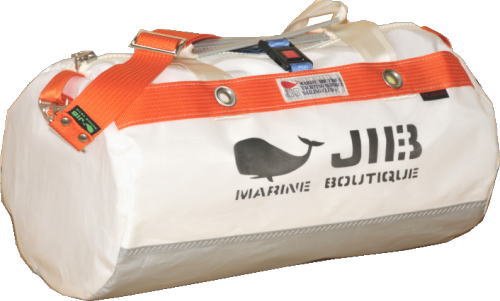 JIBダッフルバッグ　ボーダーS　グレーオレンジ  DMB135