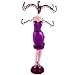 Ring Skirts - Cocktail Dress Mannequin Jewelry Stand Ruffle Skirt Purple 14.5"H
