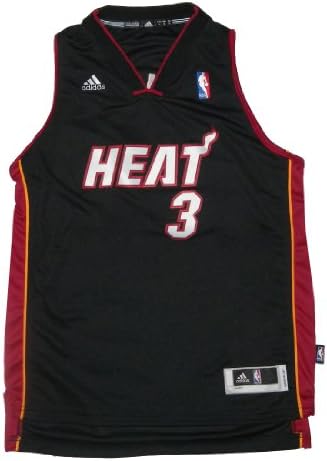 NBA Miami Heat Wade #3 Youth / Boys Athletic Comfortable Fit Sleeveless Jersey Shirt / Vest - Black