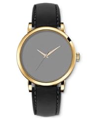 SPRAWL Aanalog Fashion Series Gold Ladies Watches of Genuine Black Leather Strap,Unique Wrist Watch for Women Girls Designed with Gray background with squares
