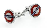 Silver plated London Underground cufflinks with presentation box. Made in the U.S.A