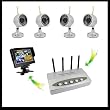 LYD W802AJ4 2.4Ghz (4)Wireless Infrared Color Camera Set with Quad View USB DVR feature.