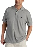  : Nautica Sportswear Men's Solid Pima Pique Polo, Grey Heather, X-Large