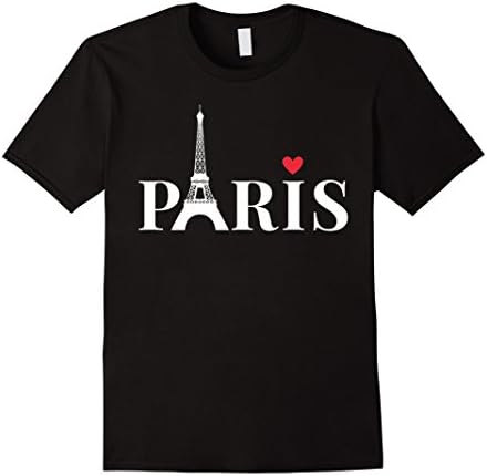 Men's Love Paris t shirt for men women kids girls boys tee XL Black