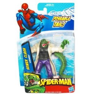  SpiderMan 2010 Series Four 3 3/4 Inch Action Figure Sewer Clash Lizard