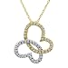 10k Two-Tone Gold Diamond Butterfly Pendant (1/4 cttw, L-M Color, I2-I3 Clarity), 18