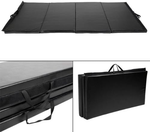 New Black 4'x8'x2" Thick Folding Panel Gymnastic Mat Gym Fitness Exercise Mat by dollarera