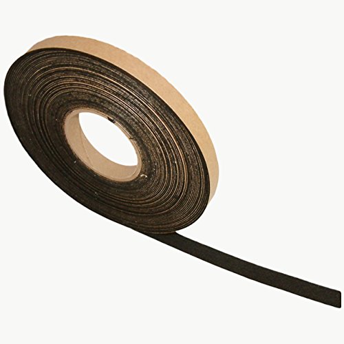 JVCC FELT-06 Polyester Felt Tape, 1mm Thick, 75  Length x 3/4" Width, Black