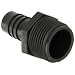Thogus Polyethylene Tube Fitting, Adapter, Black, NPT Male x Barbed