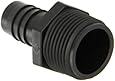 Thogus Polyethylene Tube Fitting, Adapter, Black, NPT Male x Barbed