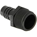 Thogus Polyethylene Tube Fitting, Adapter, Black, NPT Male x Barbed
