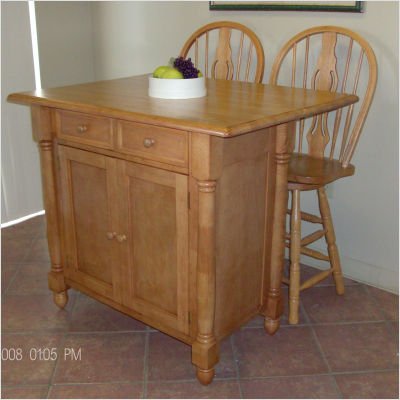 Sunset Selections Drop Leaf Island Finish: Rich Honey Light Oak