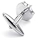KONOV 2pcs Rhodium Plated Men's Fleur De Lis Shield Shirts Cufflinks, Wedding, Black Silver, 1 Pair