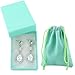 EVER FAITH Women's CZ Austrian Crystal Art Deco Teardrop Bridal Dangle Earrings Clear Silver-Tone