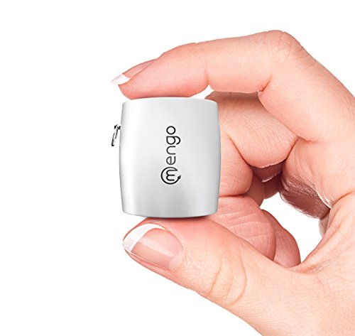 Mengo Ultra Portable Bluetooth Speaker Mini Drum [Dynamic Sound] Portable Bluetooth Speaker with Selfie Camera Feature - White - Retail Packaging