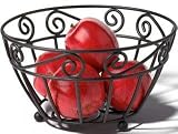 Spectrum Scroll Fruit Bowl - Black (10")