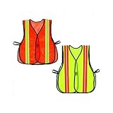 Boston Industrial Safety Vest with Reflective Strips - Lime Green