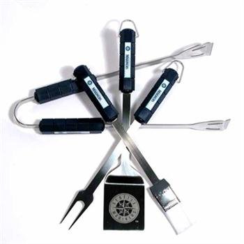 Seattle Mariners MLB Barbeque BBQ Grill Set 4p
