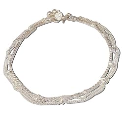 Sterling Silver Anklet Pair Womens Foot Jewelry 10 inches (sanklt091)