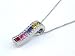 14K Rainbow Sapphire & Diamond Pendant/Slide