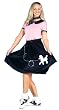 Adult Sock Hop 50s Poodle Skirt Costume
