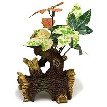PETCO Branch with Silk Plant Aquarium Ornament