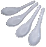 Asian Dining White Spoons - Set of 4